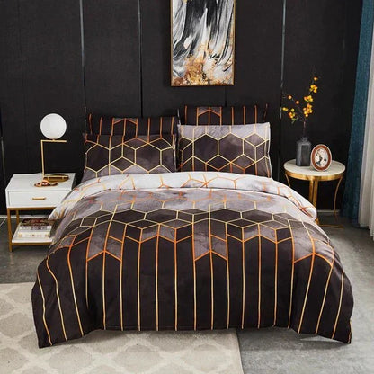 Stylish Geometric Comforter Cover - Soft and Cooling