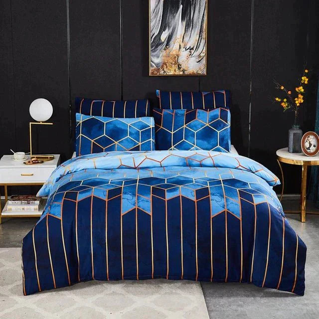 Stylish Geometric Comforter Cover - Soft and Cooling