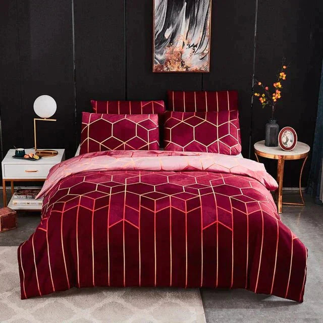 Stylish Geometric Comforter Cover - Soft and Cooling - Halri