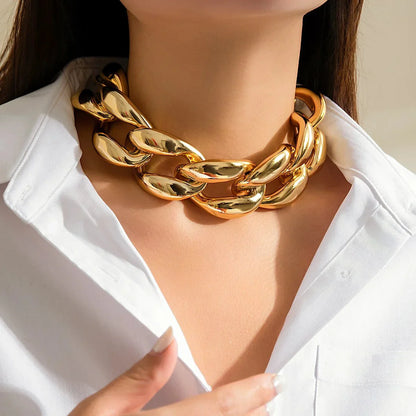 Bold Thick Chain Choker Necklace - Halri