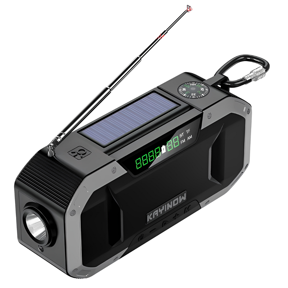 Compact Solar Powered Emergency Radio