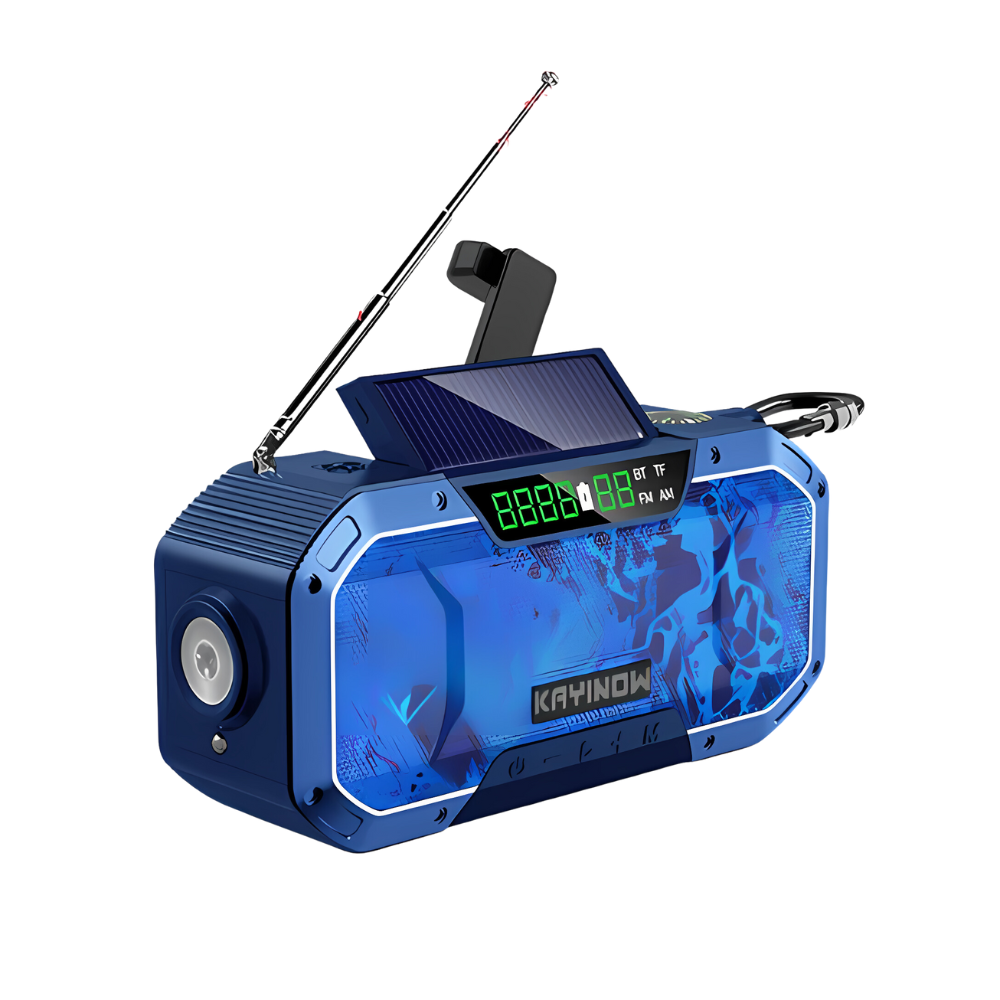 Compact Solar Powered Emergency Radio