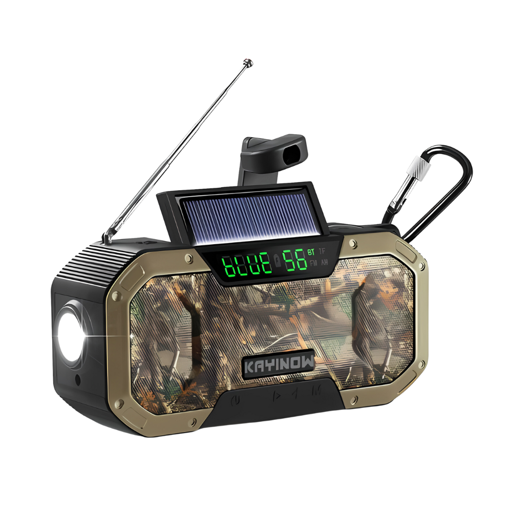Compact Solar Powered Emergency Radio