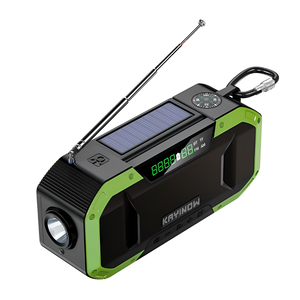 Compact Solar Powered Emergency Radio