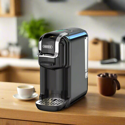 Compact Multi-Function Coffee Maker with Milk Frother