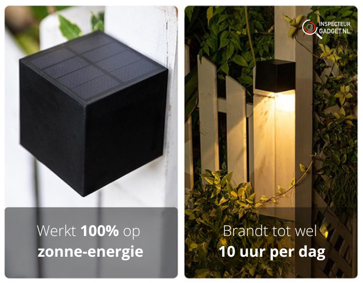 Outdoor Solar Powered LED Cube Wall Lights - Halri