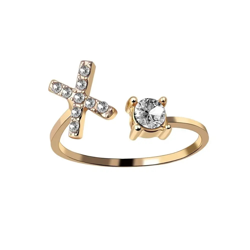 Personalized Delicate Initial Diamond Ring