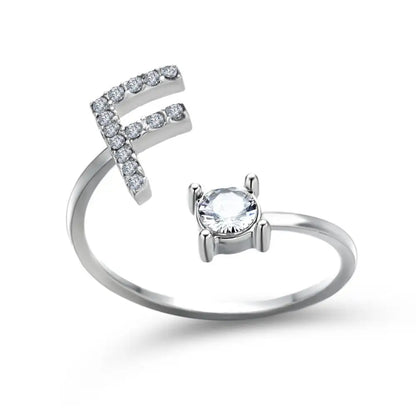Personalized Delicate Initial Diamond Ring