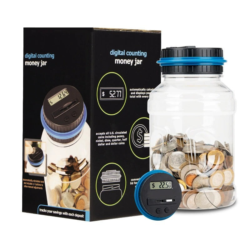 Electronic Coin Counter Money Jar - Smart Savings Bank - Halri