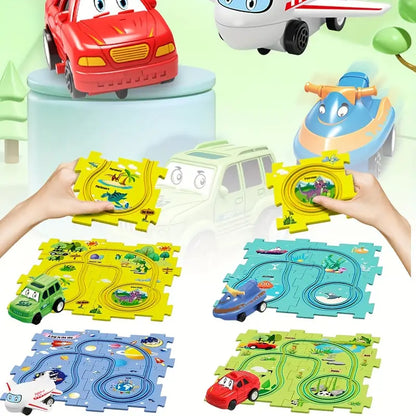 Fun Kids Wooden Racing Track - Halri