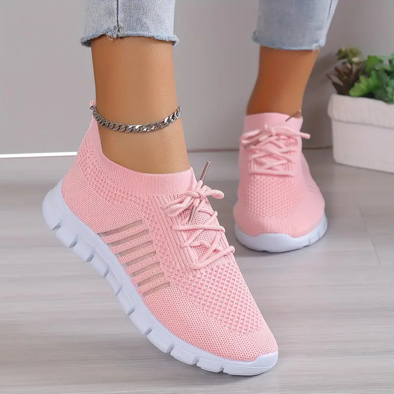 Lightweight Airy Tie-Up Athletic Running Shoes