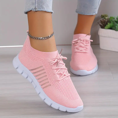 Lightweight Airy Tie-Up Athletic Running Shoes