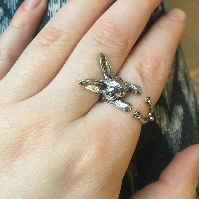 Classic Cat Lady Ring Adjustable Zinc Alloy Band - Halri