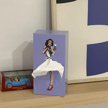 Colorful Flying Skirt Tissue Box