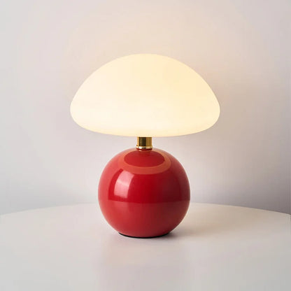 Vintage White Mushroom Bedside Table Lamp