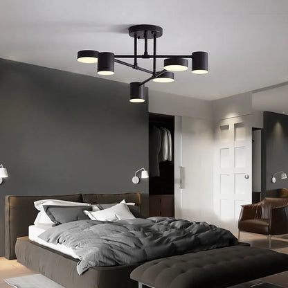 Stylish 6 Light Adjustable Ceiling Fixture for Modern Homes - Halri