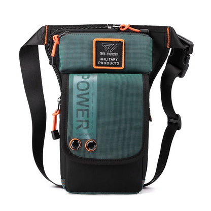 Customizable Men's Biker Water Resistant Nylon Crossbody Bag