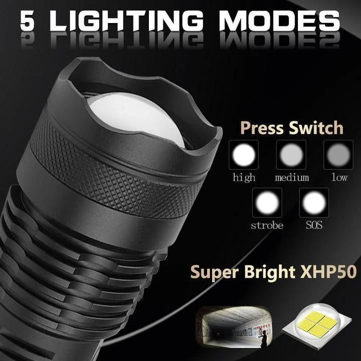 Brightest 90000 Lumen High Power Flashlight