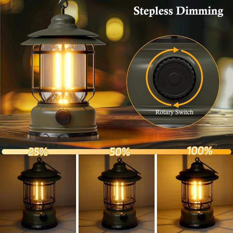 Portable Vintage LED Camp Lantern - Halri
