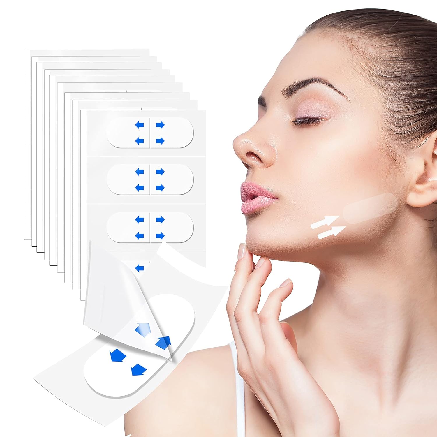 Clear Facial Lifting Tape Skin Firming Strips - Halri