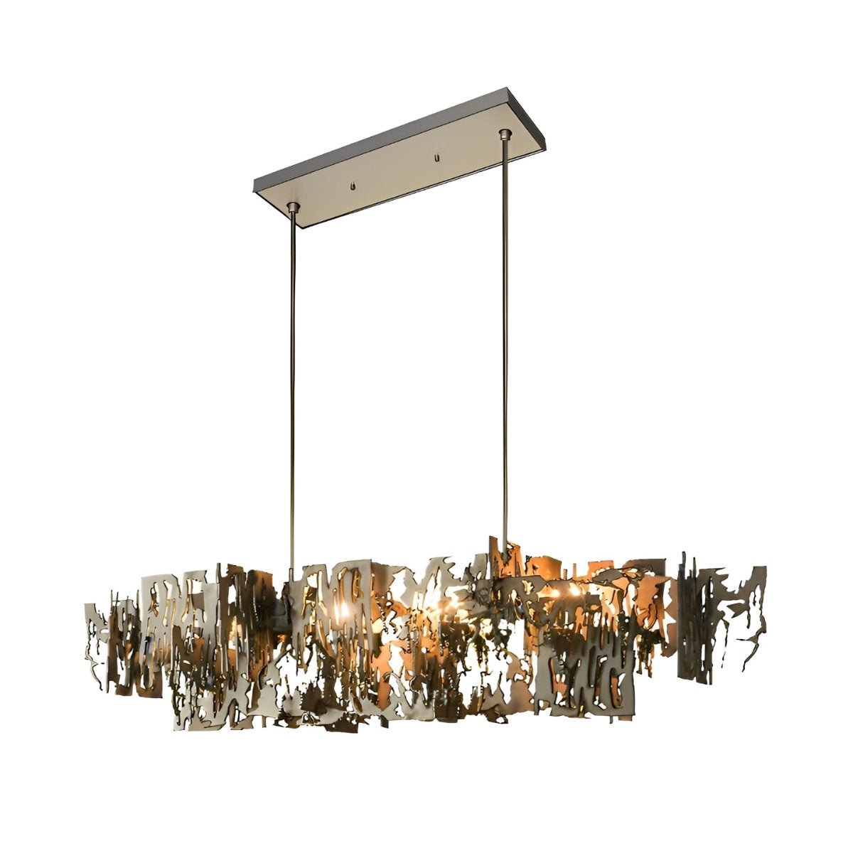 Unique Distressed Metal LED Chandelier Light Fixture