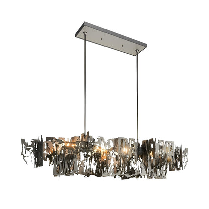 Unique Distressed Metal LED Chandelier Light Fixture