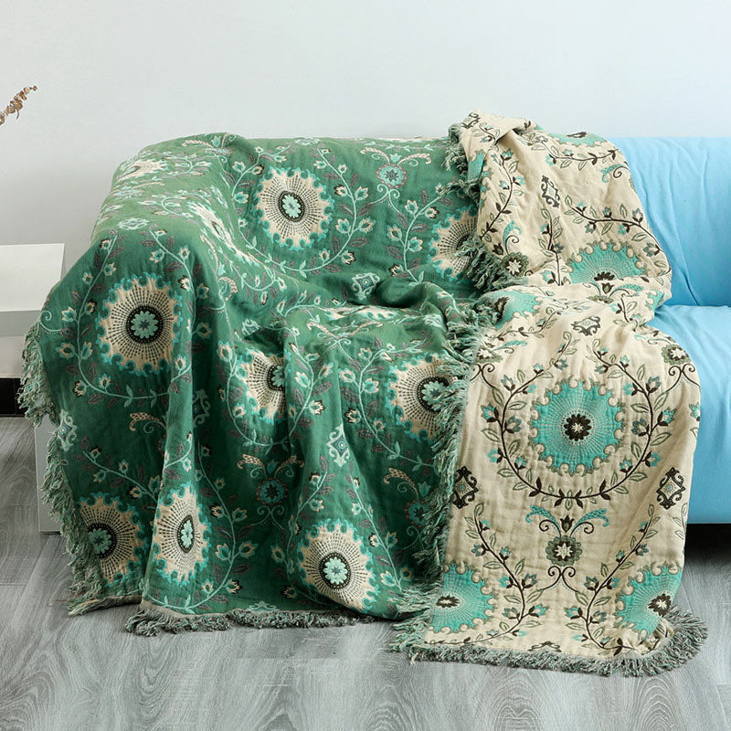 Plush Reversible Sofa Throw Blanket - Halri
