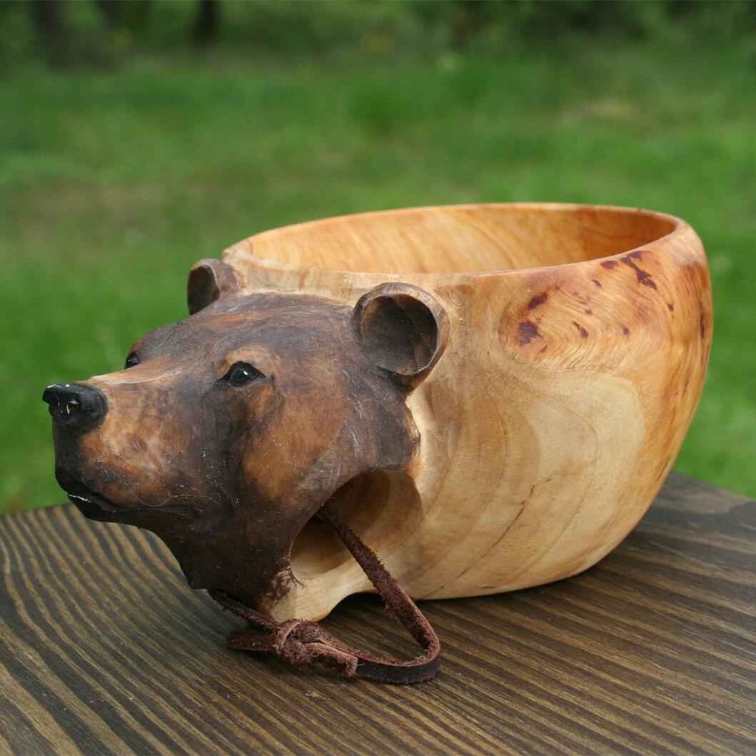 Unique Handcrafted Wood Coffee Mug - Halri