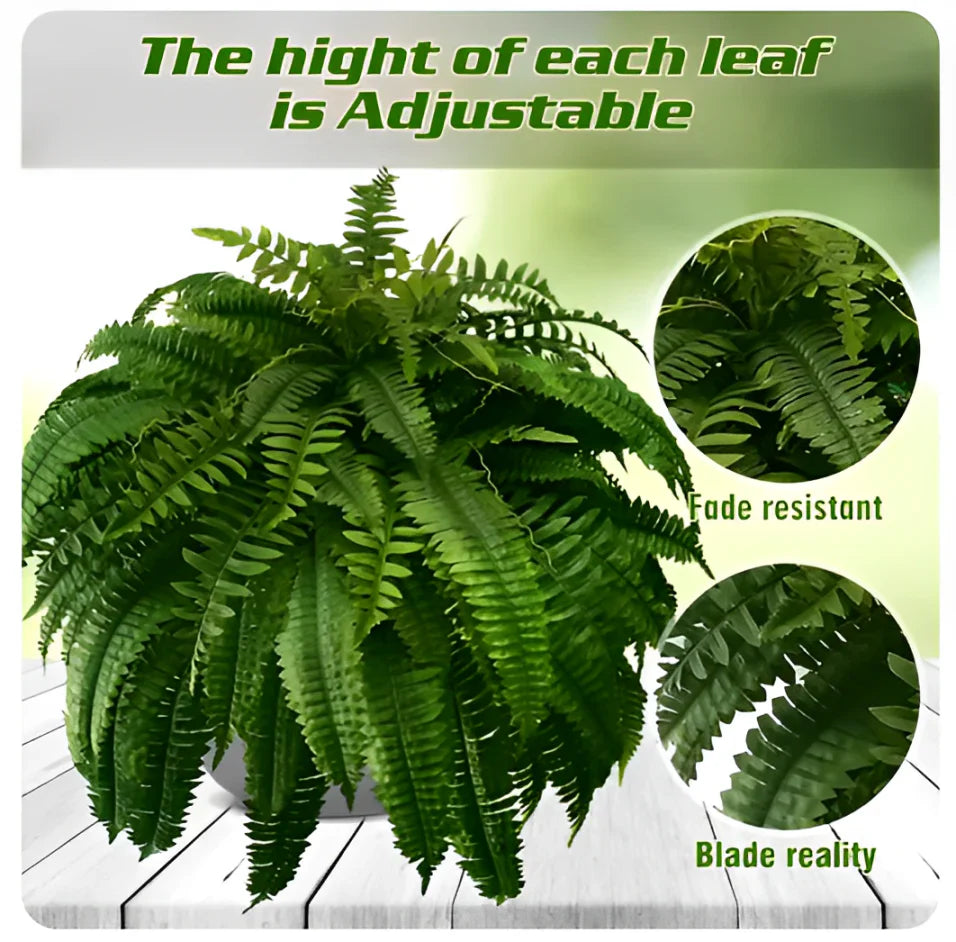 Durable Outdoor Realistic Artificial Boston Fern Plant