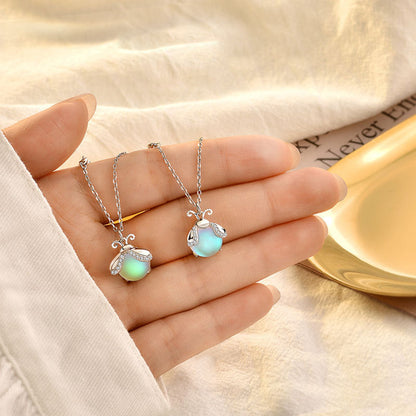 Natural Stone Silver Chain Necklace