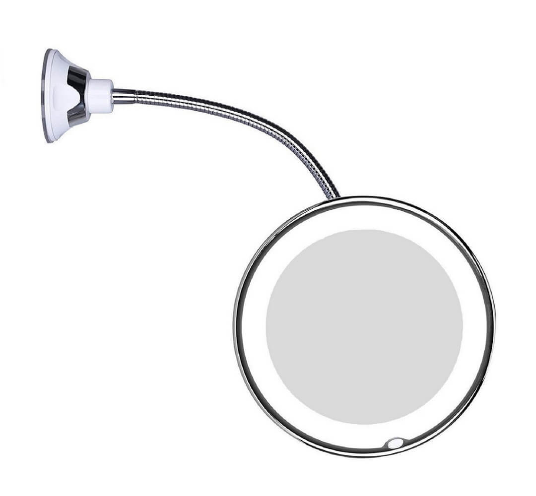 Portable LED Makeup Mirror with 10x Magnification - Halri