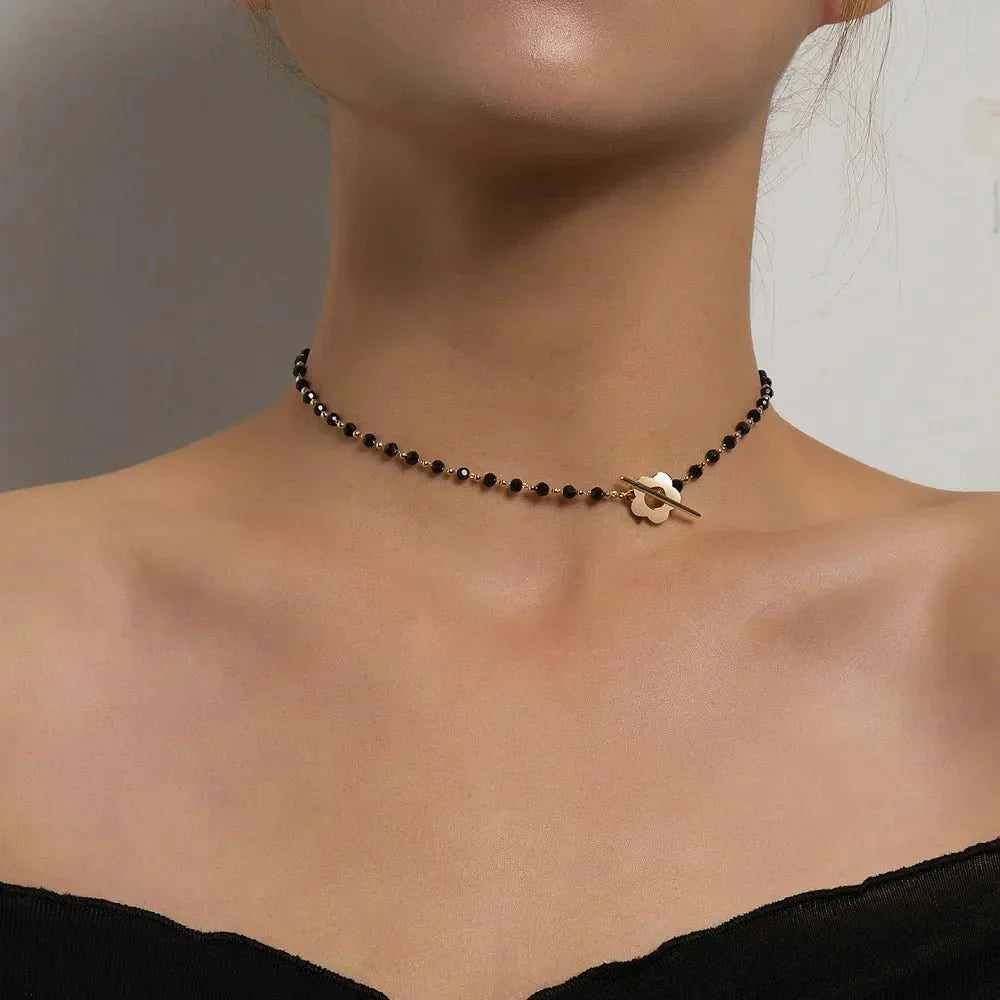 Delicate Flower Pendant Chain Necklace - Halri