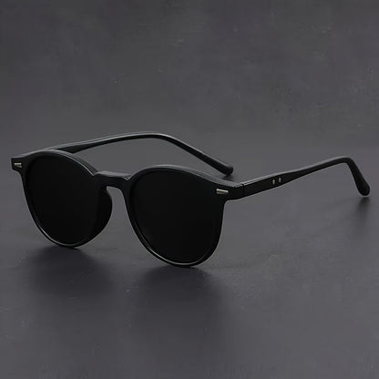 Classic Men's Round Sunglasses Tortoiseshell Frames