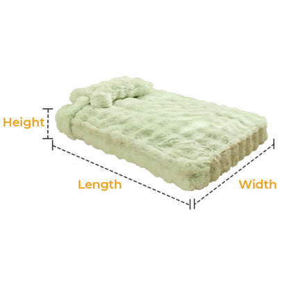 Soft Plush Dog Bed with Comfort Pillow