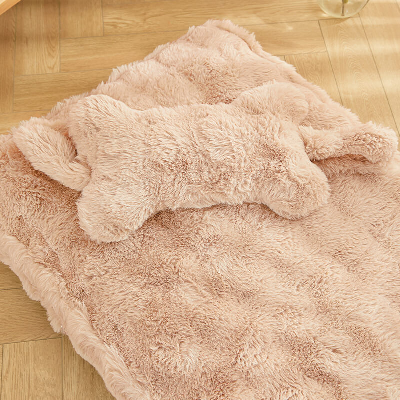 Soft Plush Dog Bed with Comfort Pillow