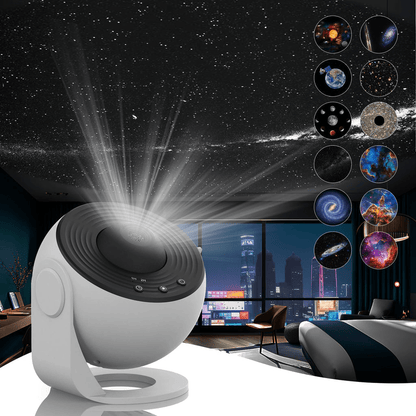 Nightsky Star Projector with Galaxy Discs and Auto Shut Off - Halri