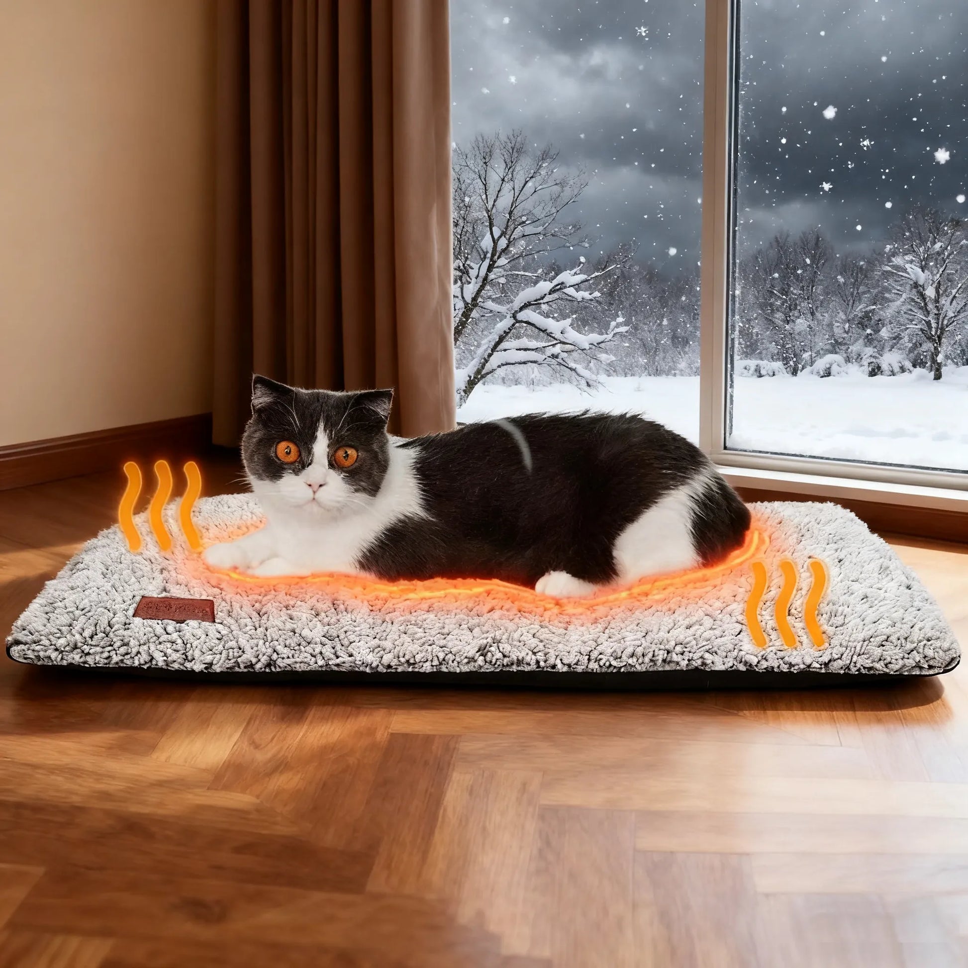 Cozy Heated Cat Bed | Warm Thermal Pet Mat - Halri