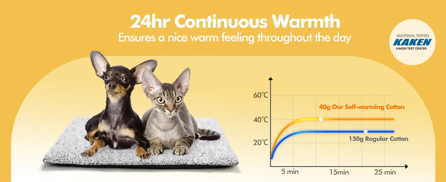 Cozy Heated Cat Bed | Warm Thermal Pet Mat