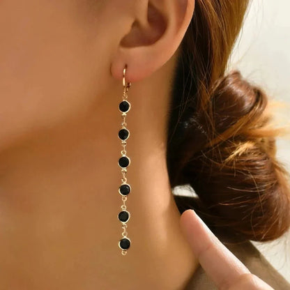 Sparkling Gemstone Circle Hoop Earrings