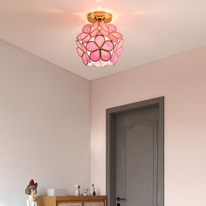 Elegant Glass Floral Pendant Light