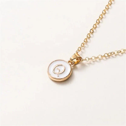 Luxury Gold Monogram Circle Pendant Necklace