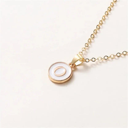 Luxury Gold Monogram Circle Pendant Necklace