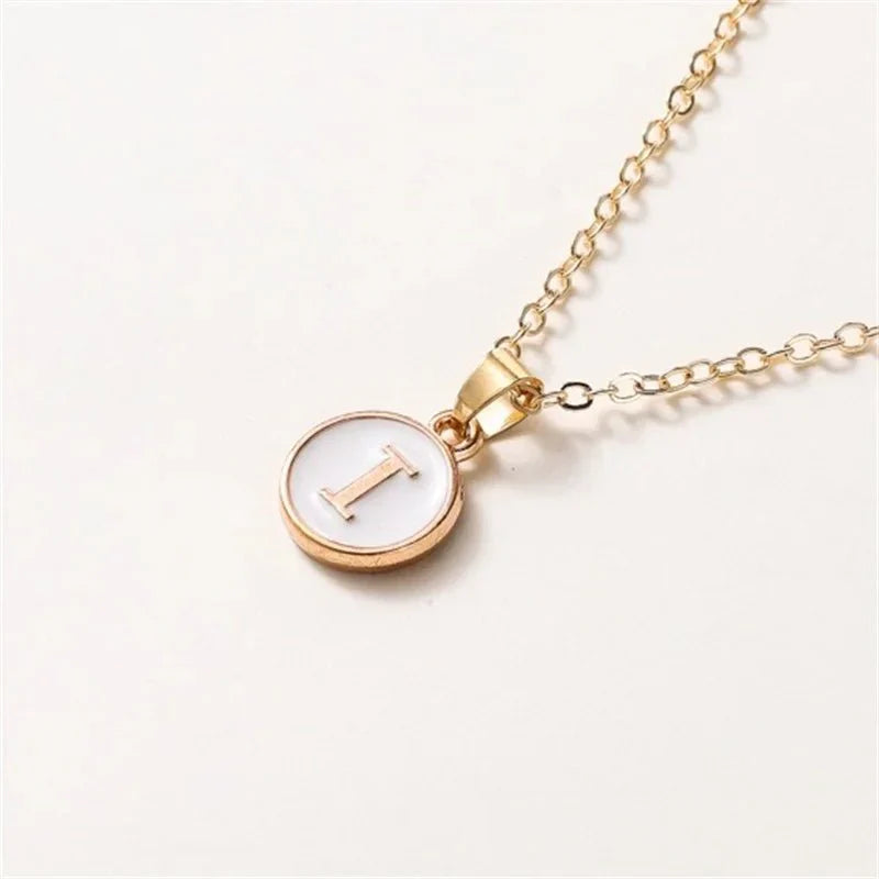 Luxury Gold Monogram Circle Pendant Necklace