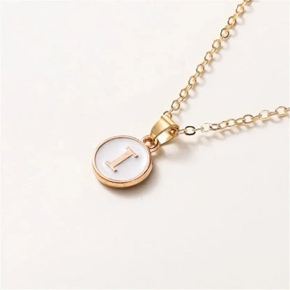Luxury Gold Monogram Circle Pendant Necklace