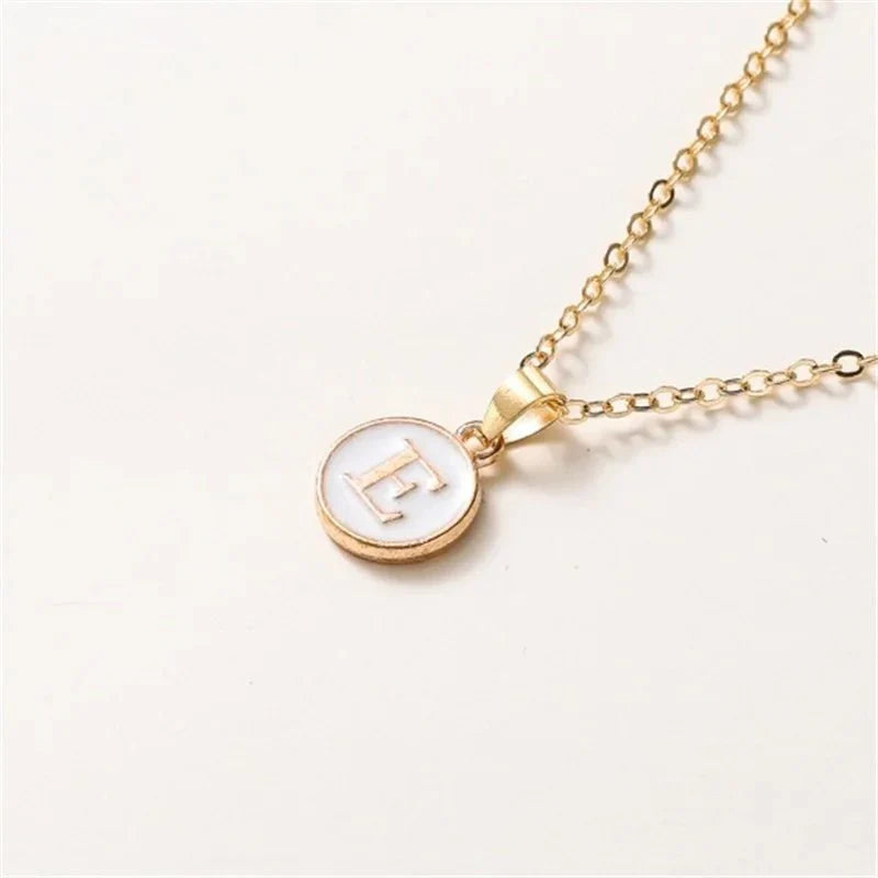 Luxury Gold Monogram Circle Pendant Necklace