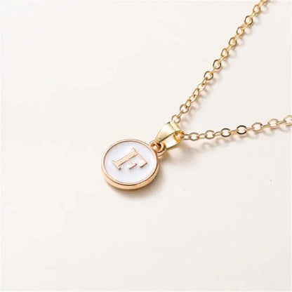 Luxury Gold Monogram Circle Pendant Necklace