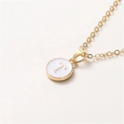 Luxury Gold Monogram Circle Pendant Necklace