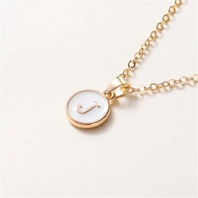 Luxury Gold Monogram Circle Pendant Necklace