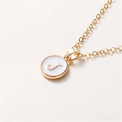 Luxury Gold Monogram Circle Pendant Necklace