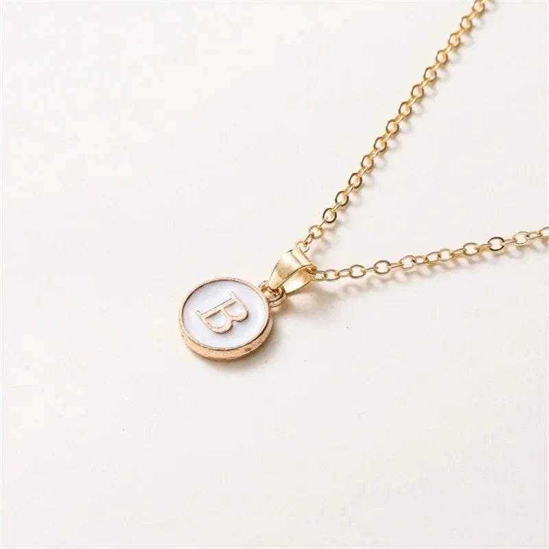 Luxury Gold Monogram Circle Pendant Necklace